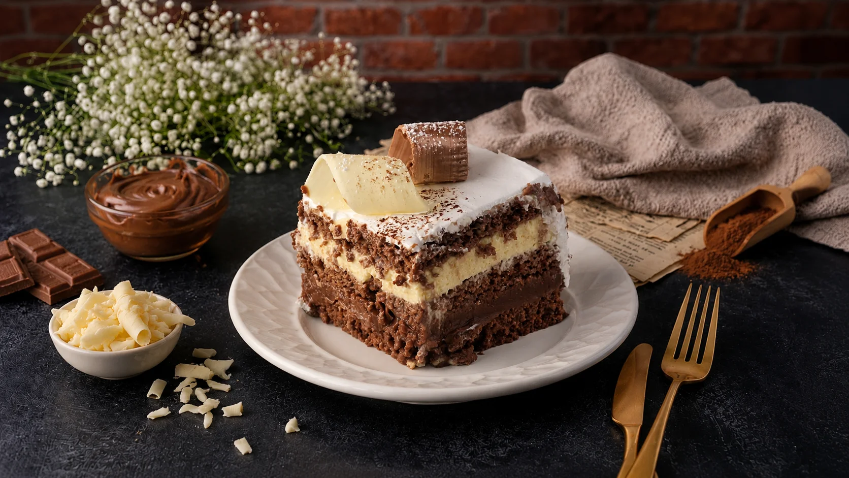 Torta de Chocolate com Chantilly